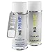 Produktbild MG PRIME Autolack Sprühdosen Set für Fiat 549/B / 549 Bianco/Ducato Weiss Basislack Klarlack Spraydose 400ml