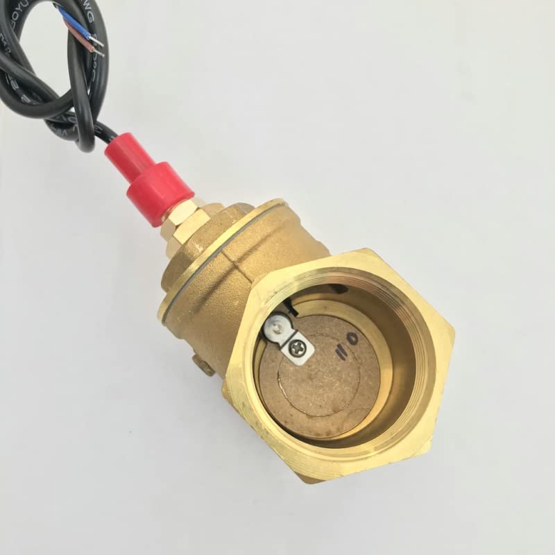 Commutateur de capteur de débit de Type déflecteur Interrupteur à Lames Interrupteur de capteur magnétique en Laiton 8-200L/min 250V DC 70W Interrupteur Saier à 2 Fils