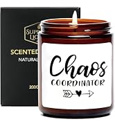 Funny Chaos Coordinator Candle Gifts, Thank You Gifts for Women, Men, Mom, Coworker, Boss Lady, B...