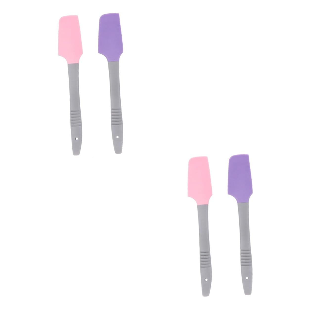 Didiseaon 2sets Silicone Waxing Spatulas Wide Hair Wax Removal Scraper Long Handle Easy to Use Safe Quality Present for Friends 2pcs*2