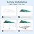Carport Canopy 10'x20' Heavy Duty Carport, Waterproof & UV Protected Garage Top Tarp Shelter Cover with Reinforced Steel Cables, Outdoor Portable Garage for Car, Boat Tent, Green