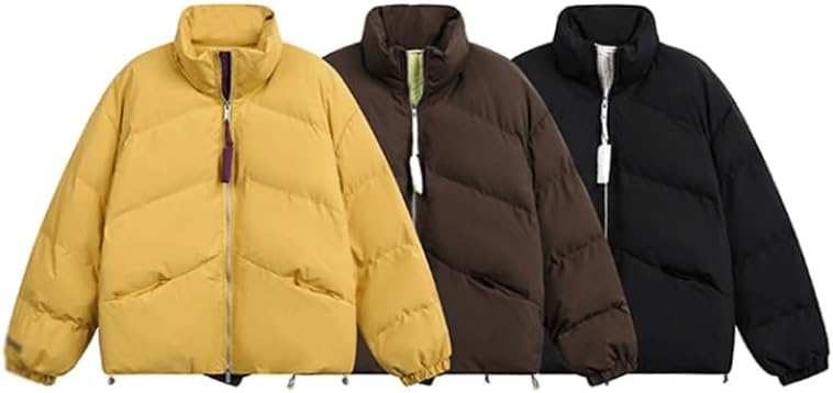 Retro Stand Up Collar Coats Are Thick Warm Cotton Padded Jackets for Men Women in Winter