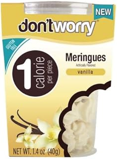 Don't Worry Meringues (1 calorie per piece) (Pack of 2 Tubs) (Vanilla)