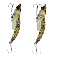 Amazon.co.jp: エギ ルアー 2個セット イカ・魚両用 リアルフォルム 餌