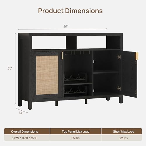 Luxury Home Bar Cabinet with Fridge