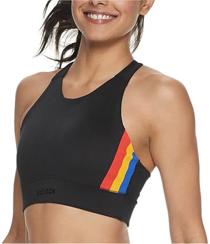 adidas Women's FARM Rio Brilliant Basics Workout Bra Top, Black/White, X-Small