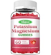 Potassium Magnesium Gummies, High Absorption Magnesium Potassium Supplement with Vitamin B6 for L...