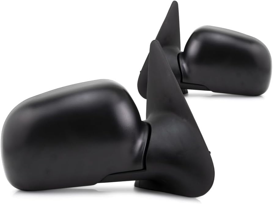 For Mazda B2300 1996 1997 1998 Driver and Passenger Side | Pair Door Mirror | | Manual | SE Model | Textured Black | Replacement For 4L5Z17683BAA | FO1320165