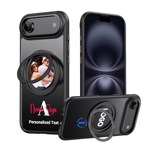 Coque iPhone Air personnalisée anti-chute avec anneau de maintien 360