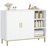 Capacité de Rangement Généreuse : Ce armoire salle de bain (100 x 35 x 75 cm) est doté d'une double porte et offre un espace intérieur spacieux. Le compartiment ouvert comprend une étagère réglable pour un rangement flexible, pouvant accueillir des livres, de la vaisselle ou de petits appareils électroménagers