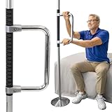 Vive Floor to Ceiling Grab Bar - Stand Assist Aid for Elderly - Shower Safety Bar for Seniors - Stand Assist Transfer Pole - Shower Support Pole - Toilet Rail for Disabled & Handicap Security