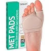 Metatarsal Pads for Women and Men Ball of Foot Cushion – Gel Sleeves Cushions Pad – Fabric Soft Socks for Supports Feet Pain Relief (Beige) Medium