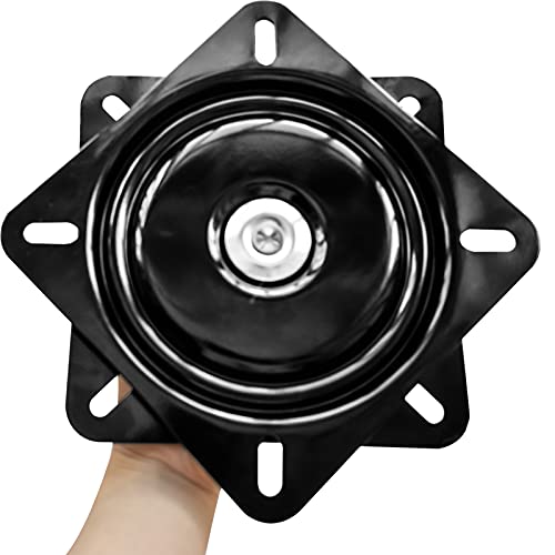 2Pack 8Inch Heavy Duty Bar Stool Swivel Plate, Chair Swivel Base With Solid Ring Of Ball Bearings, 500Lbs Capacity Replacement Swivel Seat Parts Lazy Susan Hardware For Barstools Recliner Chair Boat #TOP3