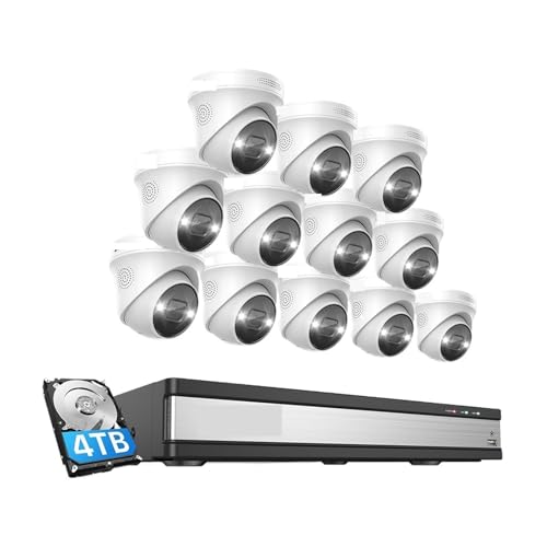 16CH 5MP PoE ZLeBJVXe lEԗm 4K 8MP CCTV NVR R[_[ Ď IP JLbg(16CH 12pcs 5MP Cams)