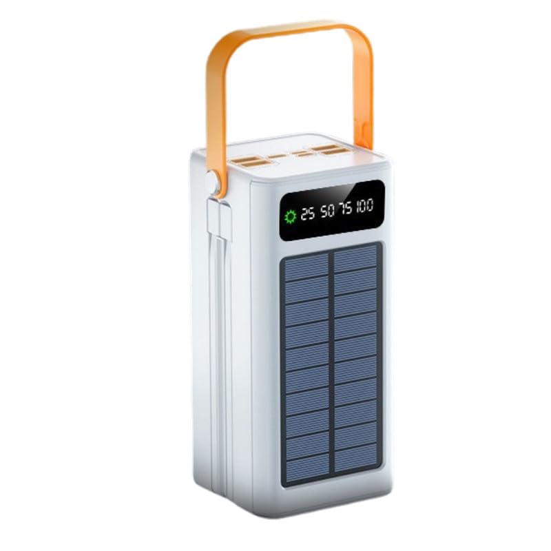 Image of Solar Power Bank PD22.5W Fast Charging Mobile Battery with Cable Large Capacity Backup Charger