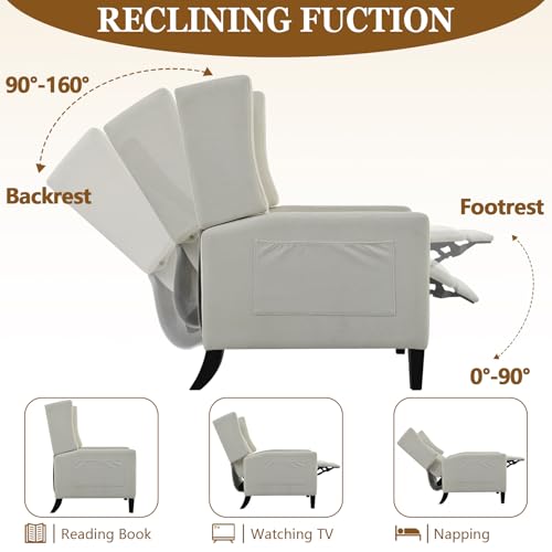 Sillón Plegable Beige con Mesita y Puertos USB miniatura 3