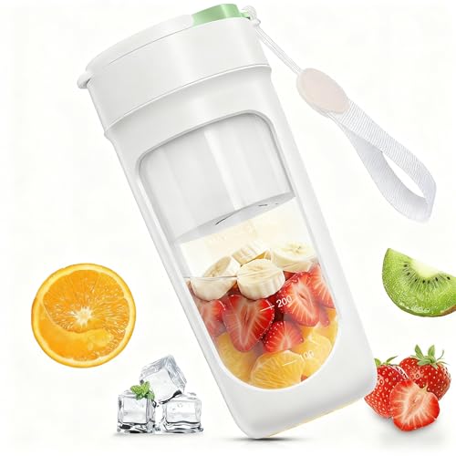 Aliliyミキサー 小型 ジューサー スムージー 氷も砕ける 充電式 340ML 22000回転 一台多役 一人用 お手入れ簡単 持ち運びやすい 野菜/果物/ビタミン 離乳食/健康ダイエット/アウトドア オフィス·旅行·出張 Type-C充電 日本語取扱説明書 保証付き (ホワイト)