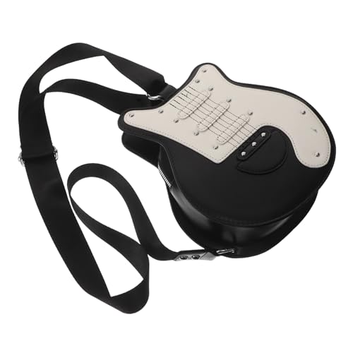 Guitare électrique sac à main de luxe en PU solide noir