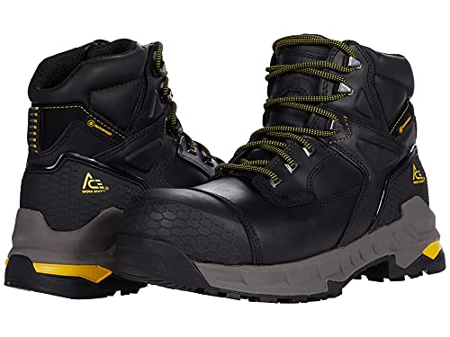 Shoes for Crews Redrock, Men's, Women's, Unisex Composite Toe (CT) Work Boots, Slip Resistant, Water Resistant, Black