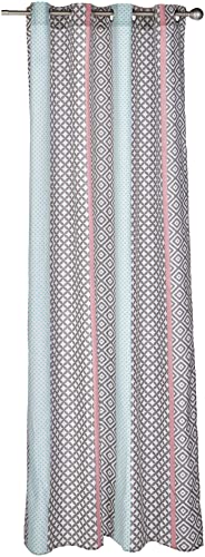 Coton d'intérieur Baltic Rideau a Oeillets 140 x 240 cm Coton Imprime Baltic Rose/Menthe Coton 240 x 140 cm Cover
