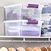 Sterilite 12-Pack 15 Quart ClearView Latch Box, Stackable Organizer Bins with Latching Lids - Clear Plastic Organization Containers for Closet, Bedroom, Shelving Units and Everyday Home Storage