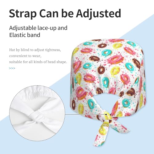 Image of Unisex Adjustable Surgical Sweatband - Elastic Bandage Cap - Scrub Caps for Nurse Working Cap