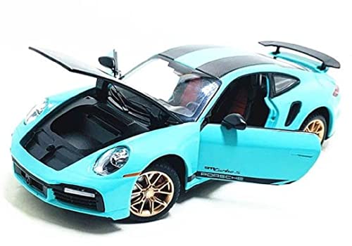Image of Metal Pull Back Diecast Car 1:32 PORCHES Turbo 911 Pull Back Car Model with Sound Light Boys Gifts Toys for Kids【Pack of 1】,multicolor