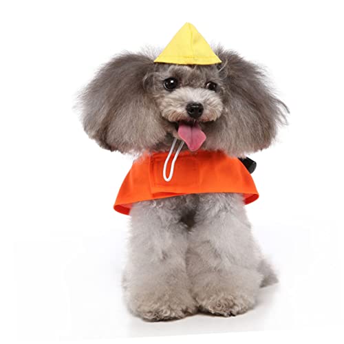 Disfraz decorativo para perro naranja talla M miniatura 4