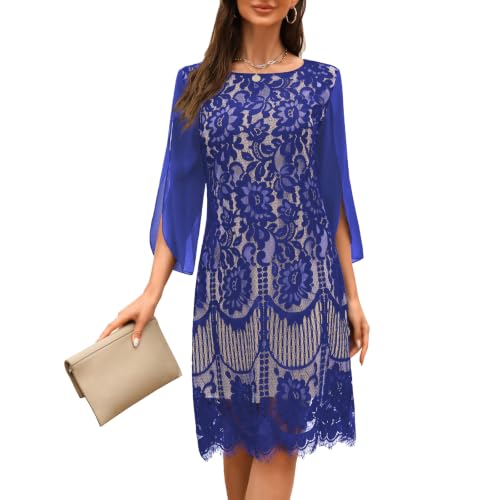 Image of COOAN Wedding Guest Cocktail & Formal Dresses for Women - Lace Sequin Dress