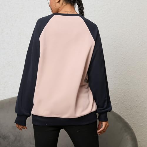 Cocoarm Camisolas de outono inverno urso bordado top de feminino manga longa gola redonda pulôver aj