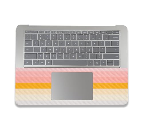 Image of MightySkins Carbon Fiber Skin Compatible with Microsoft Surface Laptop Studio 2 (2023) Full Wrap Kit - Horizon Stripes | Protective, Durable Textured Carbon Fiber Finish | Made in The USA