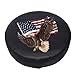 Spare Tire Cover, Wheel Cover with American Eagle USA Flag PVC Leather Waterproof Dust-Proof Universal Fit for Jeep Trailer RV SUV Camper Vehicle (15 Inch)