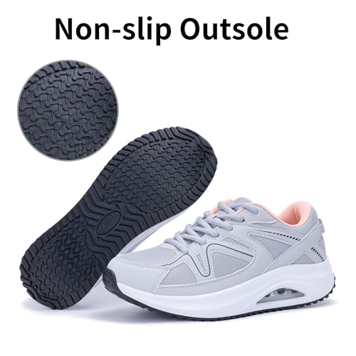 Autper Womens Walking Shoes Arch Support Orthotic Sneakers Tennis Shoes for Plantar Fasciitis Pain Relief US 6-114