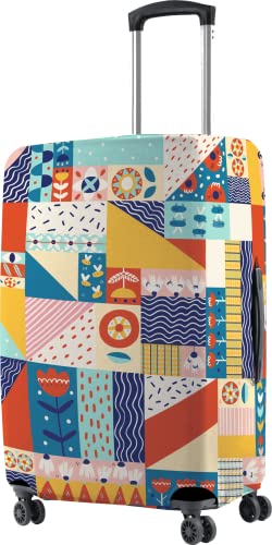 Image of Nasher Miles Polyester 55 (20 Inch) Small Protective Luggage Cover - Flower Design