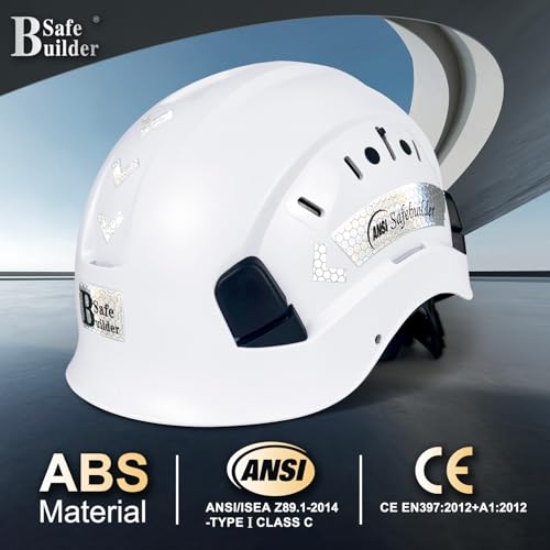 Construction Safety Helmet ABS Hard Hat Adjustable Ventilation System Hardhats Industrial Work Head Protection for Men Certified ANSI/ISEA Z89.1 - Image 2