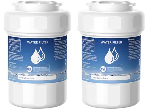 Image of MWF Water Filter Compatible with GE MWF, SmartWater MWFP, MWFA, MWFINT, GWF, GWFA, HDX FMG-1, Kenmore 9991, High Efficiency Filtration and Every 6 Months Value, NSF Certified, 2 Pack