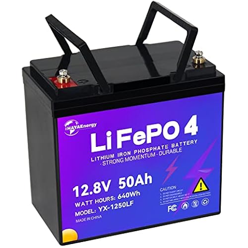 12V 50Ah Lithium Battery, Rechargeable LiFePO4 Battery with Built-in 50A BMS Board, 5000+ Deep Cycles, Perfect for RV, Solar System, Fishing Boat, Camper and Off Grid Applications