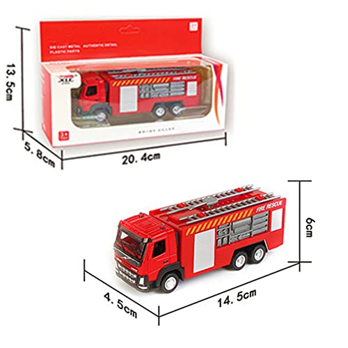 Brinquedo de carro de caminhão de bombeiros | Portable Alloy Pull Back City Cars Brinquedos Educativ