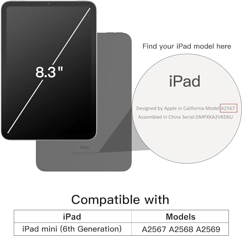 Image of DuraSafe Cases for iPad 8.3 Inch Mini 6th [ Mini 2021 6 Gen ] MK7M3HN /A MLWL3HN /A MK7R3HN /A MK7P3HN /A MK7T3HN /A MLWR3HN /A MK7X3HN /A MK7V3HN /A Ultra Slim Smart Auto Sleep /Wake PC Cover - Light Pink