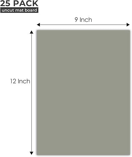 Miniatura 54 de Golden State Art, Paquete de 25 tableros negros sin cortar de 11 x 17 pulgadas, ideal para fotos, fotos, marcos, sin ácidos, núcleo blanco