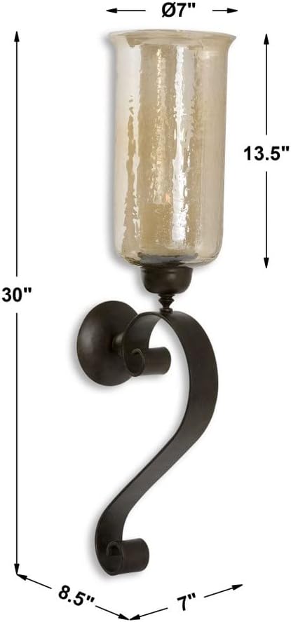 30 inch Candle Wall Sconce 7 inches Wide by 8.5 inches Deep Traditional Candle Sconces 208-Bel-603063