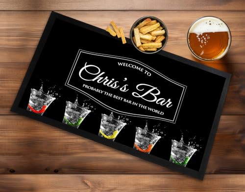 Artylicious Tappetino da Bar Personalizzato, Nero, Grigio Scuro