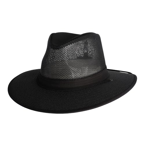 Image of Henschel Hats Original Aussie Breezer - Wide-Brim Sun Hat for Men with Adjustable Chin Cord | Perfect Men's Summer Hat