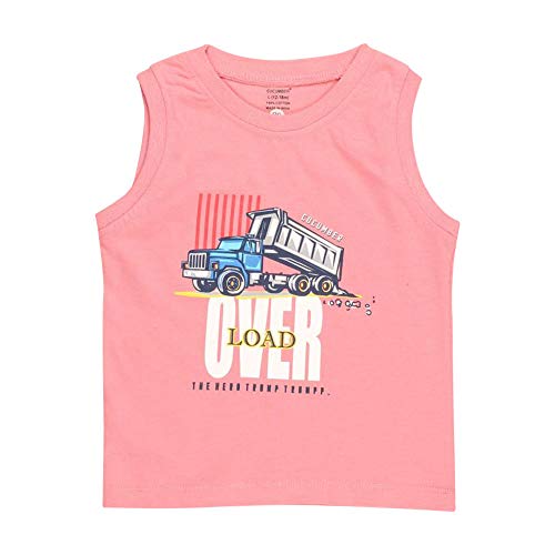 Buy Hopscotch Cucumber Baby Boys Cotton Text Print Sleeveless Top and