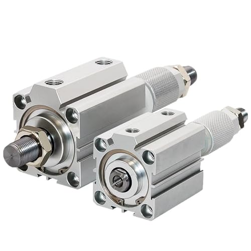 Cylindre pneumatique compact SDAJ63 à double effet avec tige filetée externe réglable