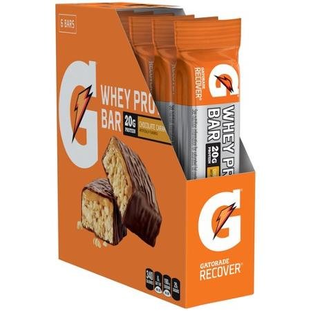 Gatorade Whey Protein Bar Chocolate Caramel, 2.8 Oz (Pack of 6)