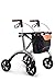Produktbild Premium Rollator aus Carbon von Saljol, schicker Reisebegleiter mit Weich-Reifen, zuschaltbare Schleifbremse, 5.8kg leicht, star silver