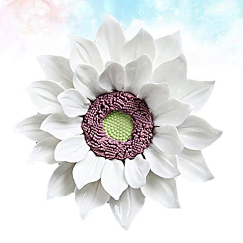 Ceramic Flower Wall Décor Artificial 3D Flower Wall Art Wall Sculptures For Bedroom Hallway Living Room Bathroom Kitchen #TOP7