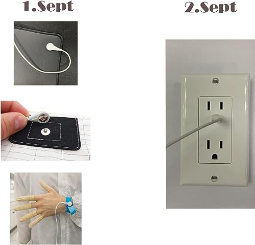Image of Grounding Cable, Replacement Cords for Grounding Sheets (15 ft Grounding Cords) (1)