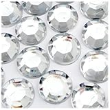 The Crafts Outlet 144pc Loose Flatback Acrylic Rhinestones Round 20mm - Flatback Crystal Clear